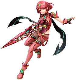 Pyra's official render in Super Smash Bros. Ultimate