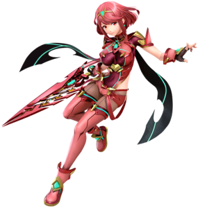 Pyra's official render in Super Smash Bros. Ultimate