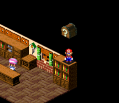 First Treasure in Rose Town of Super Mario RPG: Legend of the Seven Stars.