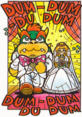 The wedding between Bowser and Peach commencing.