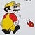 Artwork of Fiery Mario from Super Mario Bros.
