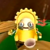 Squared screenshot of the gold Gearmo from Super Mario Galaxy 2.