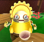 Squared screenshot of the gold Gearmo from Super Mario Galaxy 2.