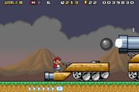 Tanks in the NES, SNES, and GBA versions of Super Mario Bros. 3