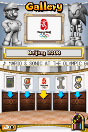 The Gallery in Mario & Sonic at the Olympic Games for Nintendo DS