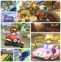 Poster of Mario Kart 8'"`UNIQ--nowiki-00000000-QINU`"'s first DLC, The Legend of Zelda x Mario Kart 8