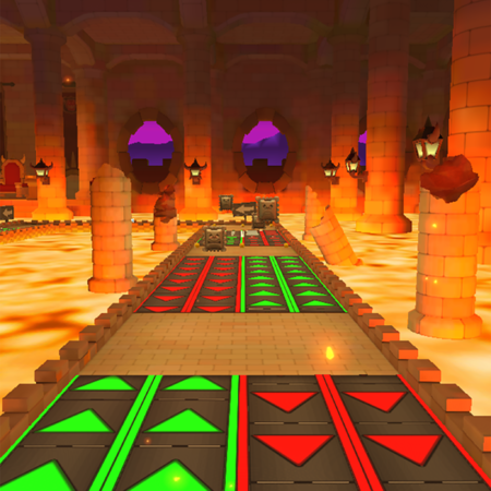 RMX Bowser's Castle 1 in Mario Kart Tour