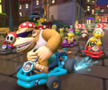 Funky Kong and others in the Pipe Frame