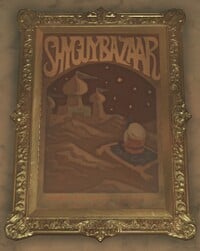 Shy Guy Bazaar advert in Mario Kart World