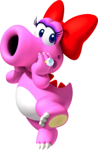 Artwork of Birdo in Mario Party 9 (later used in Mario & Sonic at the Rio 2016 Olympic Games, Mario Kart Tour and Mario Party Superstars)