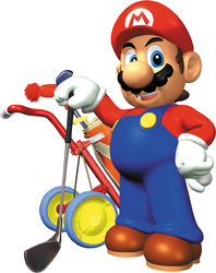 Mario in Mario Golf for the Nintendo 64