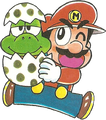 Mario and Baby Yoshi Super Mario World! Yoshi no Tamago, inside cover