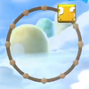 Squared screenshot of a railed ? Block from New Super Mario Bros. U.