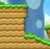 Screenshot of an indent hinting at a false wall in World 1-1 from New Super Mario Bros. Wii