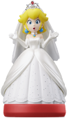 amiibo of Princess Peach in her Super Mario Odyssey wedding outfit