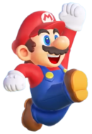 In-game model of Mario Jumping in Super Mario Bros. Wonder