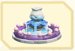 Menu icon of the Purple Pop Fountain decoration in Super Mario Bros. Wonder – Nintendo Switch 2 Edition + Meetup in Bellabel Park.