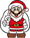 Official artwork of Mario for Christmas