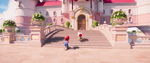 Mario and Toad rushing to Peach's Castle