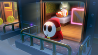 Close-up of a Shy Guy, and Toad.