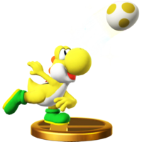 Yoshi trophy from Super Smash Bros. for Wii U