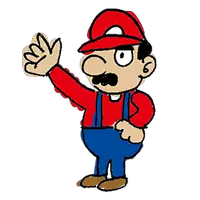 An amiibo drawing in WarioWare Gold