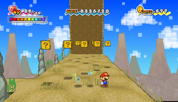 Last fifteen ? Blocks in Gap of Crag of Super Paper Mario.