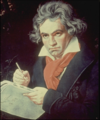 An image of Ludwig van Beethoven used in the library
