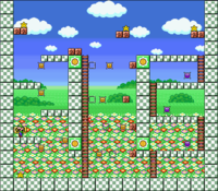 Level 9-2 map in the game Mario & Wario.
