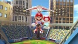 Mario gliding over Dodger Stadium on Tour Los Angeles Laps