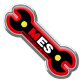 A Mario Electrical Support badge (red)