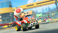 An official screenshot of Toad in Mario Kart World.