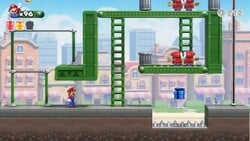 Screenshot of Mario Toy Company level 1-3 from the Nintendo Switch version of Mario vs. Donkey Kong