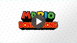 Thumbnail crop of the demo video's preview from the Product Info page as seen in the Mario vs. Donkey Kong (Nintendo Switch) demo.Relevant text: Demo Video