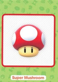 Super Mushroom item card from the Super Mario Trading Card Collection
