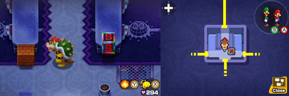 Block 43 in Peach's Castle of Mario & Luigi: Bowser's Inside Story + Bowser Jr.'s Journey.