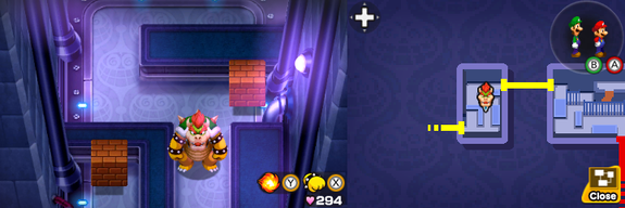 Blocks 38 and 39 in Peach's Castle of Mario & Luigi: Bowser's Inside Story + Bowser Jr.'s Journey.