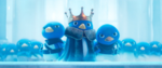 The penguin army and the king