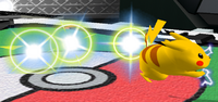 Pikachu's Quick Attack, from Super Smash Bros. Melee.