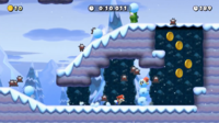The Super Mario Maker 2 Course World level Rolling Snowballs.