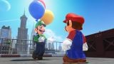 Mario encountering Luigi