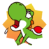 Sticker of Yoshi from Mario Party Superstars