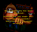 Error screen (North America/Europe)