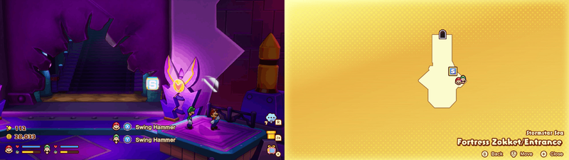 Fourth Hidden Block in Fortress Zokket from Mario & Luigi: Brothership