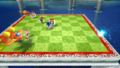 Mario, Sonic and Amy competing in Dream Fencing.