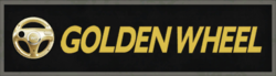 Golden Wheel trackside banner from Mario Kart Stadium