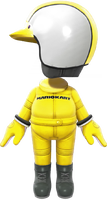 The Yellow Mii Racing Suit from Mario Kart Tour