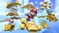 Mario, Peach, Toad, Yoshi, and Luigi gliding on the Reverse variant
