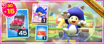 The Cat Toad Pack from the Mii Tour in Mario Kart Tour