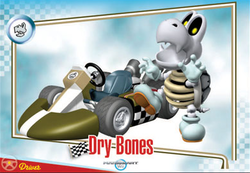 Mario Kart Wii trading card for Dry Bones.